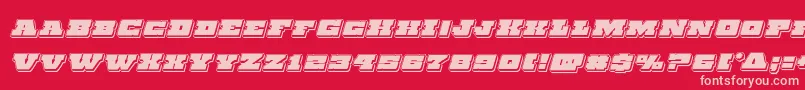 Chicagoexpresspunchital Font – Pink Fonts on Red Background