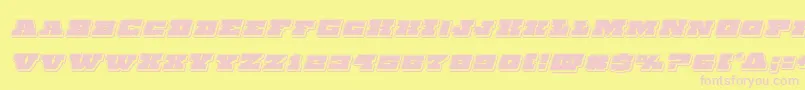 Fonte Chicagoexpresspunchital – fontes rosa em um fundo amarelo