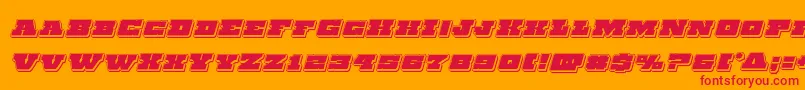 Chicagoexpresspunchital Font – Red Fonts on Orange Background