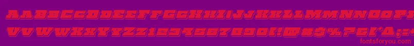 Chicagoexpresspunchital Font – Red Fonts on Purple Background