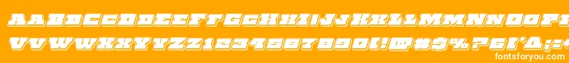 Chicagoexpresspunchital Font – White Fonts on Orange Background