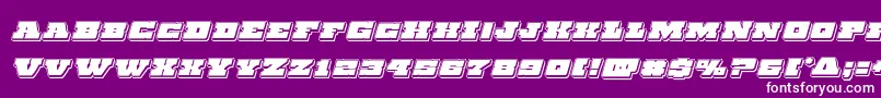 Chicagoexpresspunchital Font – White Fonts on Purple Background