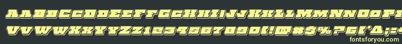 Chicagoexpresspunchital Font – Yellow Fonts on Black Background