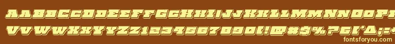 Chicagoexpresspunchital Font – Yellow Fonts on Brown Background