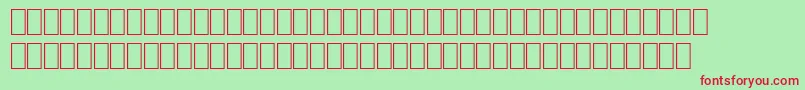 WpMultinationalaHelve-fontti – punaiset fontit vihreällä taustalla