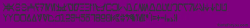 AurebeshCondensedBold Font – Black Fonts on Purple Background