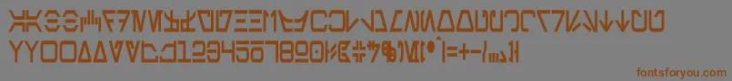 AurebeshCondensedBold Font – Brown Fonts on Gray Background