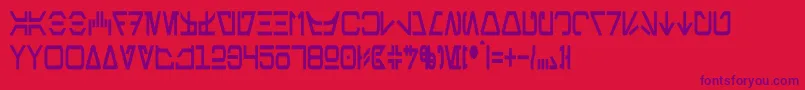 AurebeshCondensedBold Font – Purple Fonts on Red Background