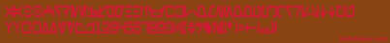 AurebeshCondensedBold Font – Red Fonts on Brown Background