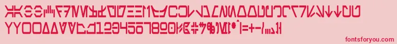 AurebeshCondensedBold Font – Red Fonts on Pink Background