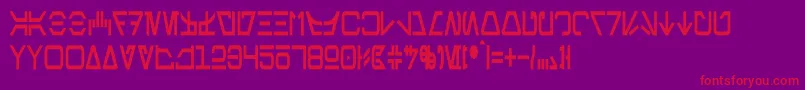 Шрифт AurebeshCondensedBold – красные шрифты на фиолетовом фоне