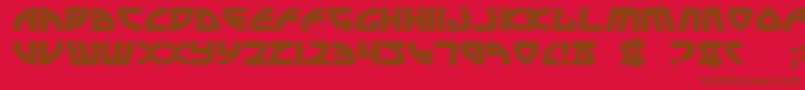 Officer3 Font – Brown Fonts on Red Background
