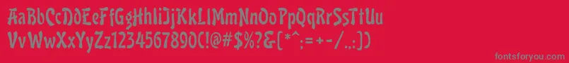 LavaMf Font – Gray Fonts on Red Background
