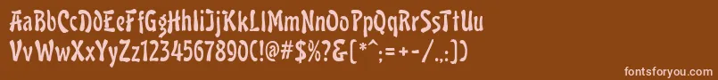 LavaMf Font – Pink Fonts on Brown Background