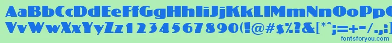 CrossharbourRegularDb Font – Blue Fonts on Green Background