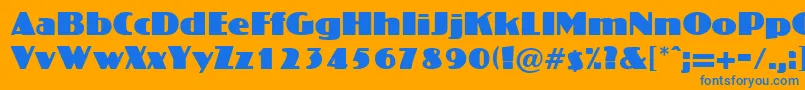 Weitere Informationen zur CrossharbourRegularDb-Schriftart CrossharbourRegularDb-Schriftart – Blaue Schriften auf orangefarbenem Hintergrund