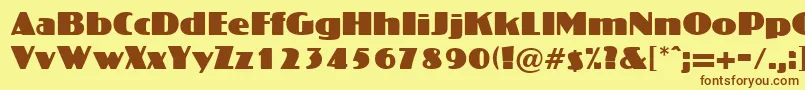 fuente CrossharbourRegularDb – Fuentes Marrones Sobre Fondo Amarillo