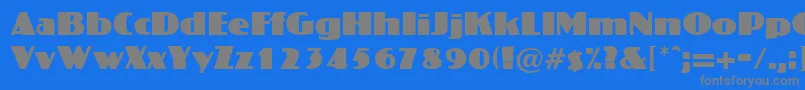 CrossharbourRegularDb Font – Gray Fonts on Blue Background