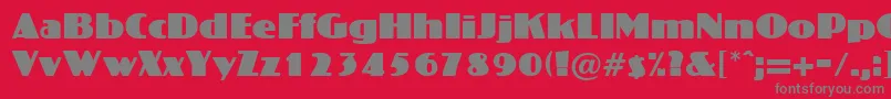CrossharbourRegularDb Font – Gray Fonts on Red Background