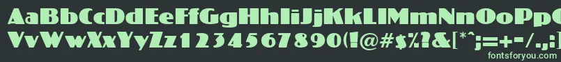 Police CrossharbourRegularDb – polices vertes sur fond noir