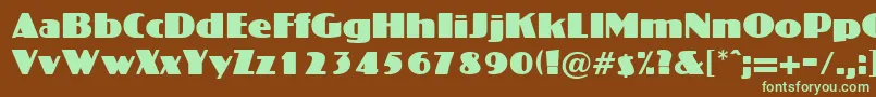 CrossharbourRegularDb Font – Green Fonts on Brown Background