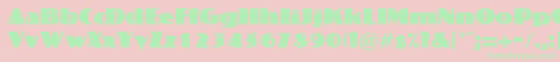 CrossharbourRegularDb-Schriftart – Grüne Schriften auf rosa Hintergrund
