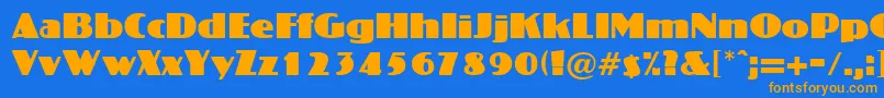 CrossharbourRegularDb Font – Orange Fonts on Blue Background