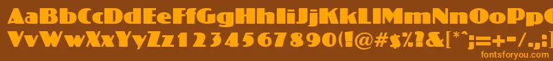 CrossharbourRegularDb Font – Orange Fonts on Brown Background