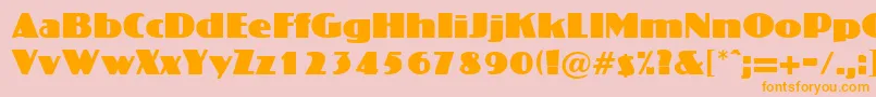 CrossharbourRegularDb Font – Orange Fonts on Pink Background