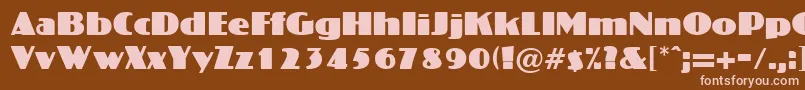 CrossharbourRegularDb-Schriftart – Rosa Schriften auf braunem Hintergrund