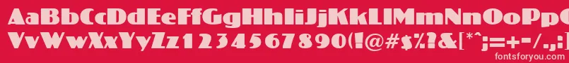 CrossharbourRegularDb Font – Pink Fonts on Red Background