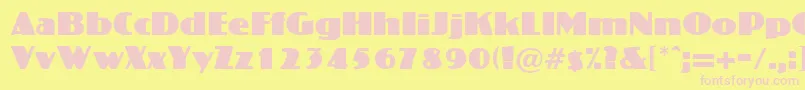 CrossharbourRegularDb Font – Pink Fonts on Yellow Background