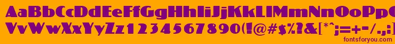 CrossharbourRegularDb-Schriftart – Violette Schriften auf orangefarbenem Hintergrund