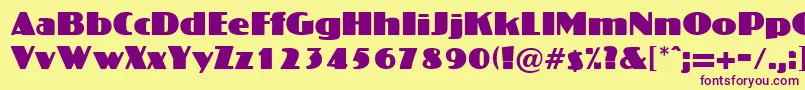 CrossharbourRegularDb Font – Purple Fonts on Yellow Background