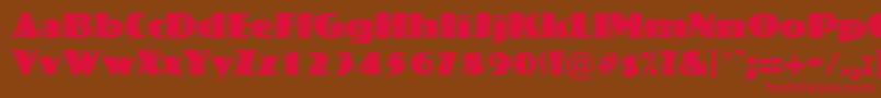CrossharbourRegularDb Font – Red Fonts on Brown Background