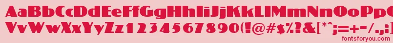 Шрифт CrossharbourRegularDb – красные шрифты на розовом фоне