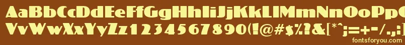 CrossharbourRegularDb Font – Yellow Fonts on Brown Background