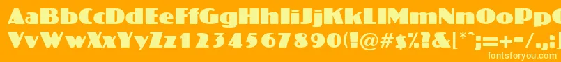 Police CrossharbourRegularDb – polices jaunes sur fond orange