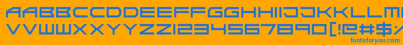 AbsoluteZero Font – Blue Fonts on Orange Background