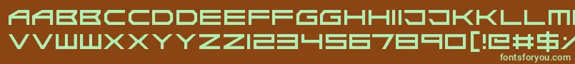 AbsoluteZero Font – Green Fonts on Brown Background