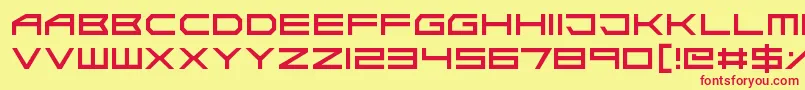 AbsoluteZero Font – Red Fonts on Yellow Background