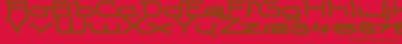 Competitor Font – Brown Fonts on Red Background