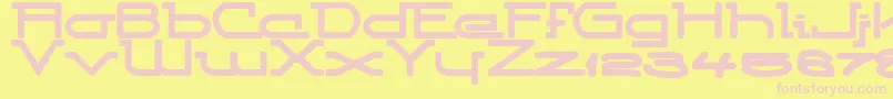 Competitor Font – Pink Fonts on Yellow Background