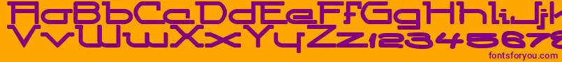 Competitor-fontti – violetit fontit oranssilla taustalla