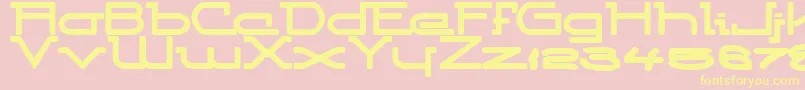 Competitor Font – Yellow Fonts on Pink Background