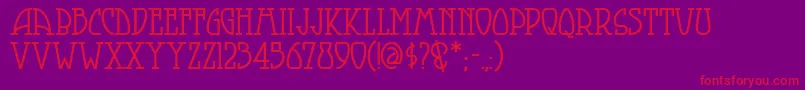 Smorgasbordnf Font – Red Fonts on Purple Background