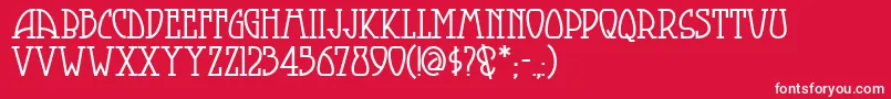 Smorgasbordnf Font – White Fonts on Red Background