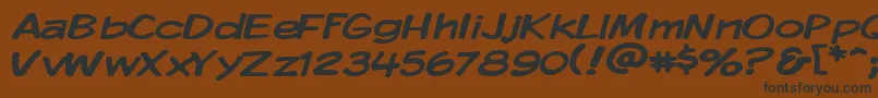 KomikaDisplayWide Font – Black Fonts on Brown Background