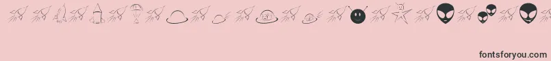 SpaceyJhb Font – Black Fonts on Pink Background