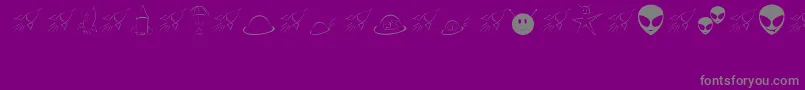 SpaceyJhb Font – Gray Fonts on Purple Background